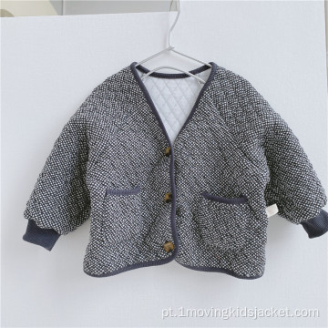 Jaqueta de algodão infantil outono